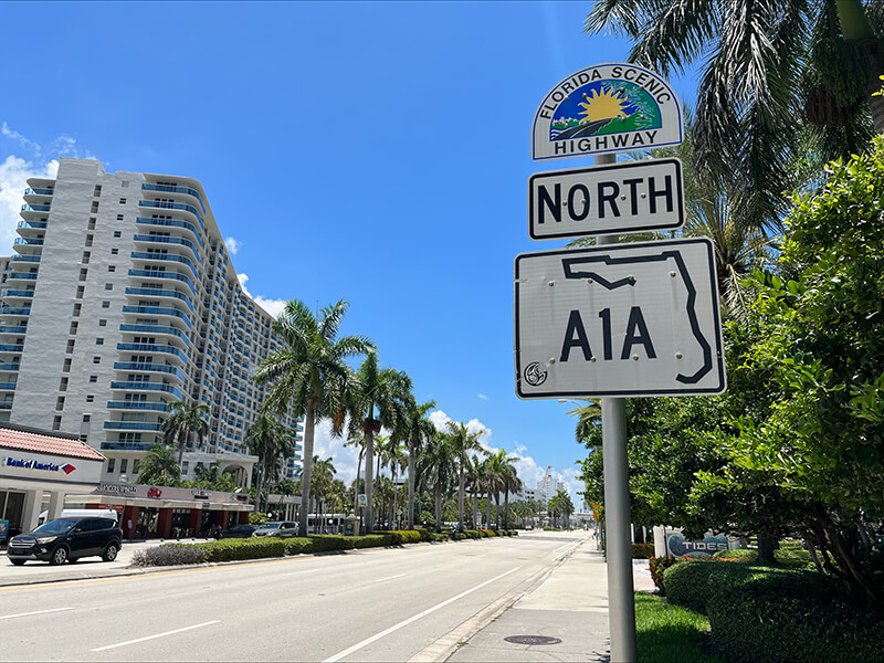 Florida's Scenic Highly - North A1A sign