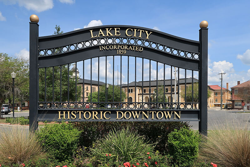 Gateway to historic downtown Lake City, Columbia County, Florida